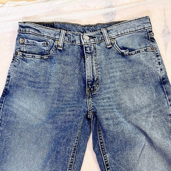 Levi's 541 Womens Jeans W33 L34 Blue Denim Athletic Taper Mid Rise - Picture 2 of 7